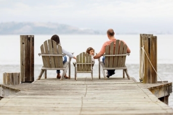 Family at dock